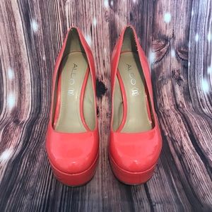 ALDO coral heels